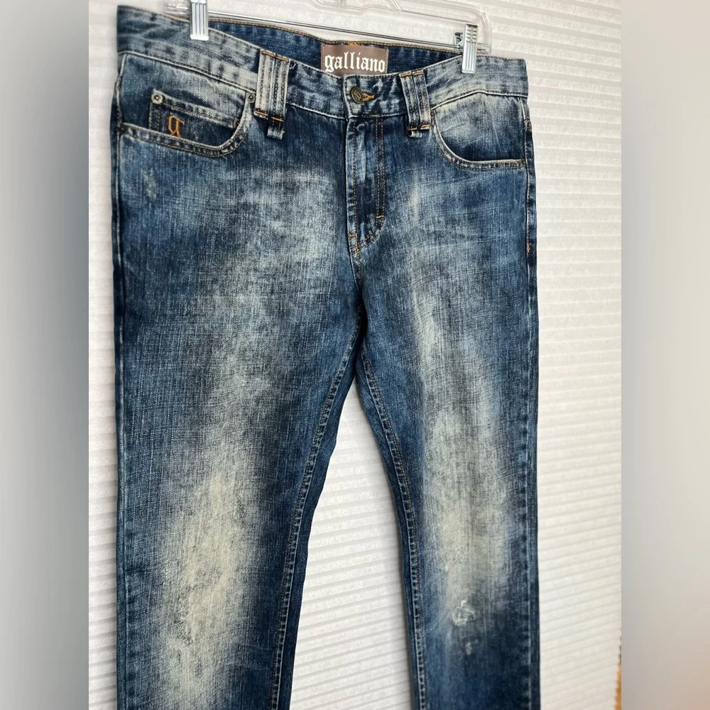 GALLIANO MENS JEANS ITTIERRE SIZE 36/50 BLUE Distressed loose fit MADE IN ITALY